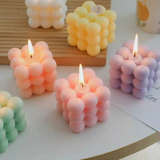Bubble Cube Shaped Candle