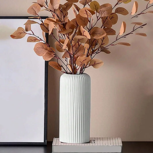 Ceramic-Look Plastic Vase for Flowers