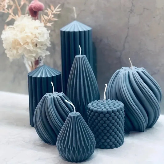 Spiral Striped Mold Scented Candles